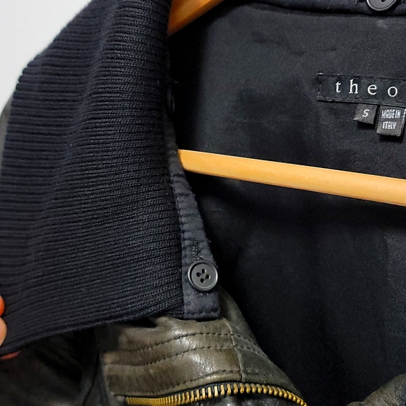 Theory leather jacket,  size small, black - Picture 3 of 9